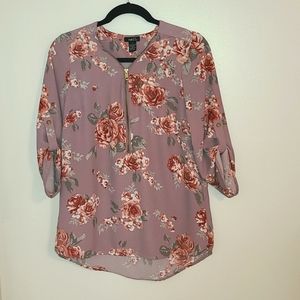 Beautiful Pink Rose Blouse